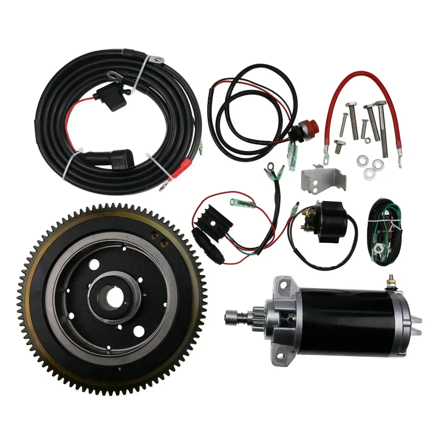 ELECTRIC START KIT FOR YAMAHA PARSUN HIDEA POWERTEC PIONEER T40 MIKATSU M40 2T 40HP 703CC OUTBOARDS STARTER MOTOR IGNITION