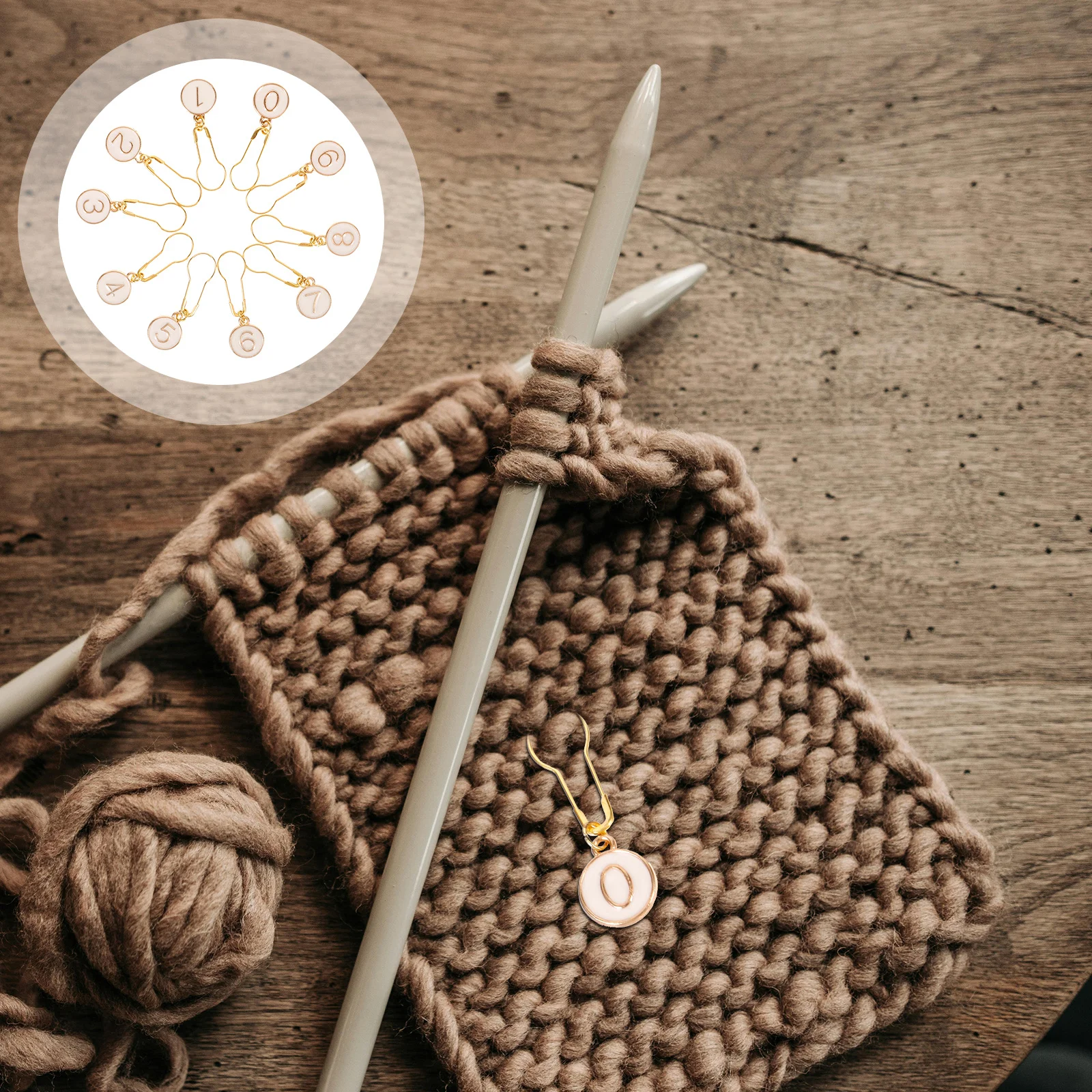 10 قطعة علامات الغرز المعدنية الدائرية سبائك الزنك الحياكة علامات DIY بها بنفسك المشاريع الحرفية سهلة الاستخدام مجموعة أقلام متماسكة