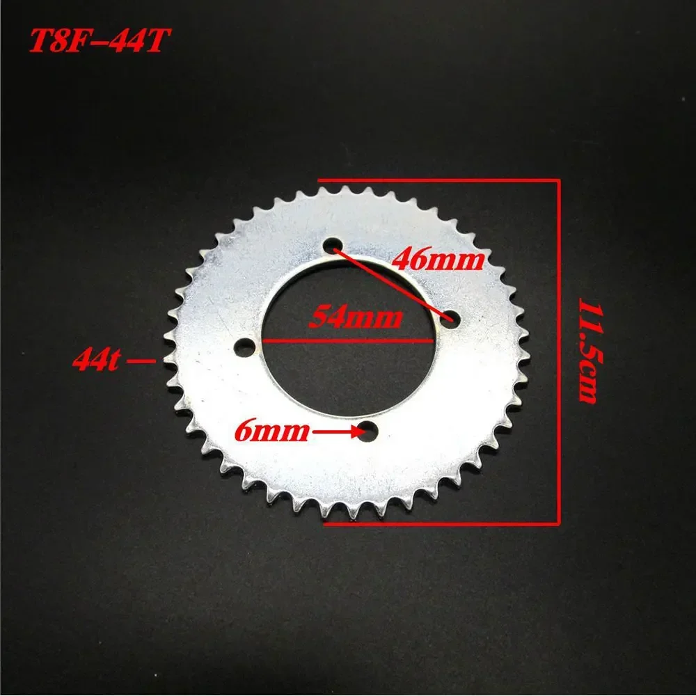 1PCS For Motorcycle sprocket gear toothless flywheel T8F chain using-44 tooth iron sprocket