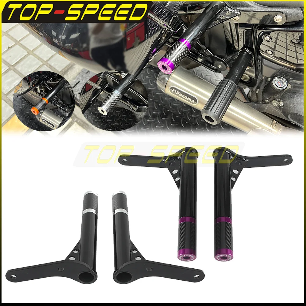 

FXLRST Motorcycle Rear Saddle Bags Bracket Guards Support Bars Kits For Harley Softail Low Rider ST 117 FXLRST 2022 2023 2024