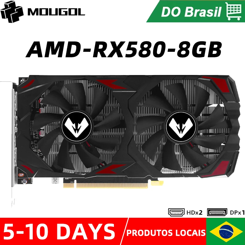 Placa de Vídeo  RX 580  8GB 8Pin  RX580 MOUGOL