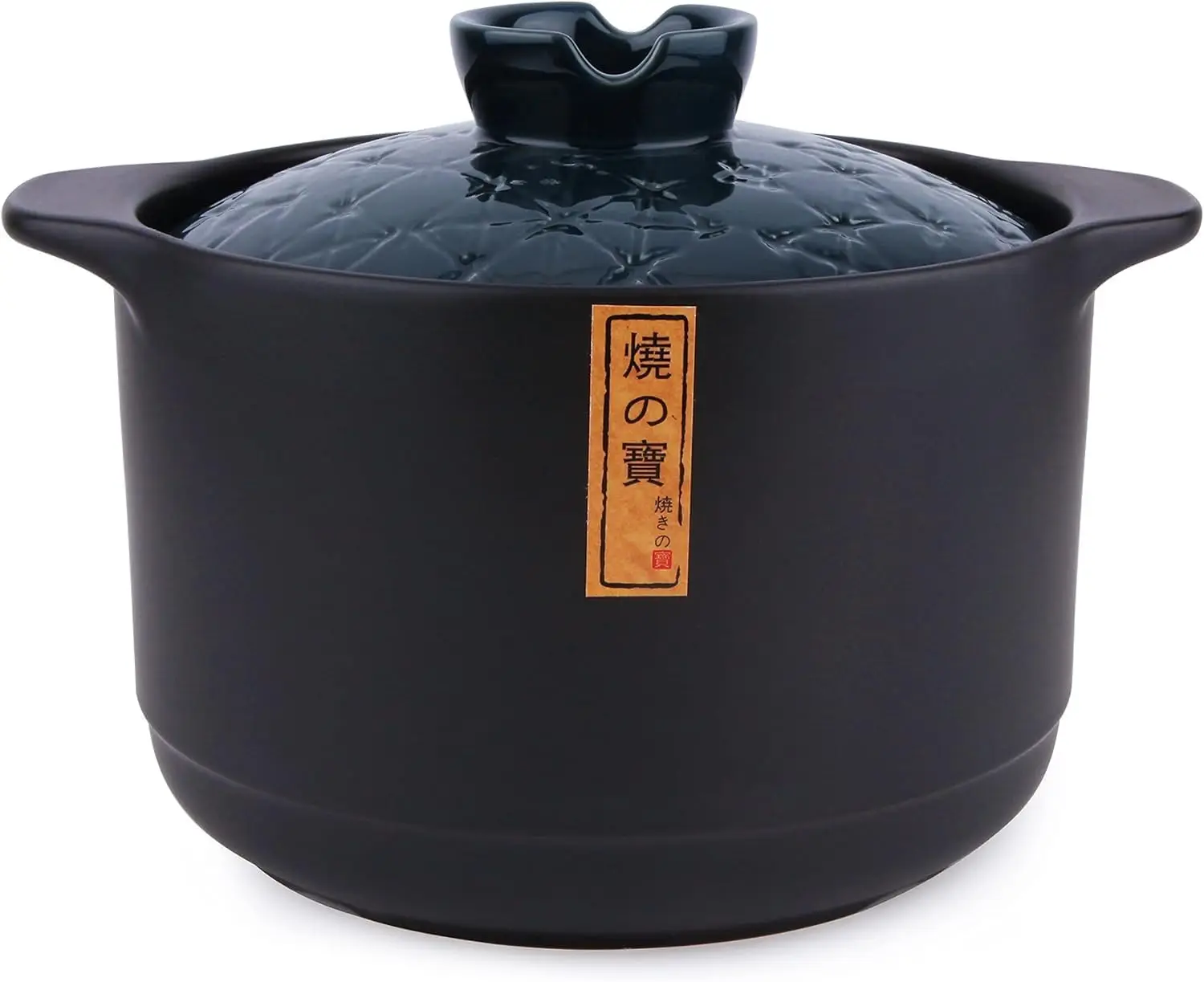 

Ceramic Clay Cooking Pot, Japanese Donabe Style, Blue 5.5L Stew Pot with Lid for Healthy Meals