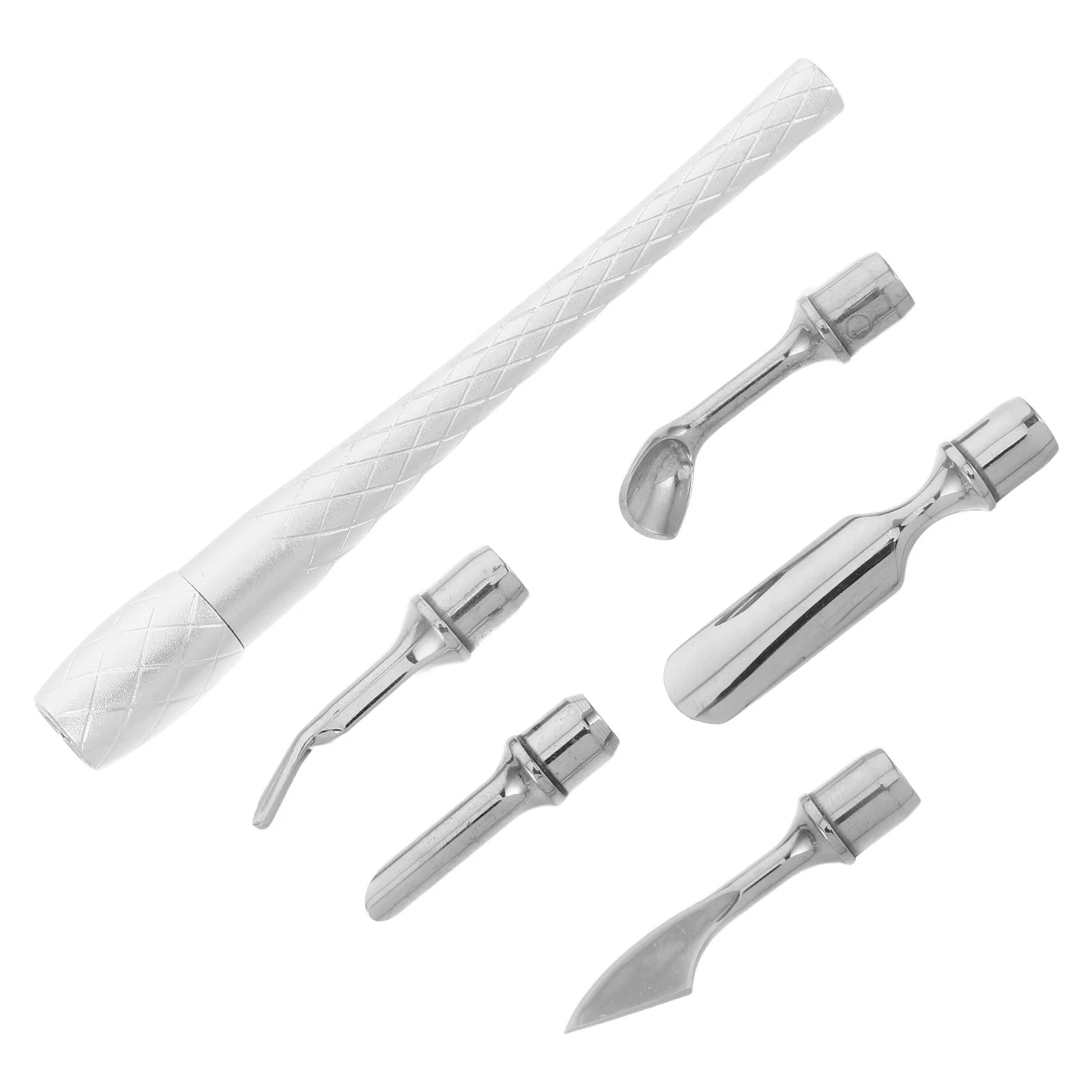 

1 Set Stainless Steel Manicure Tool Set, Cuticle Care Kit With Cutter Nippers Buffer File Spoon Pusher, Nail Grooming Tools For