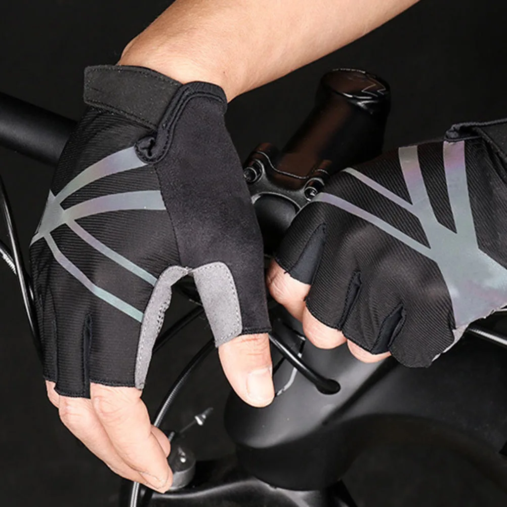 

1Pairs Anti-Skid Cycling Gloves Breathable Half Finger Sports Gloves for Running Weightlifting Riding Exercise
