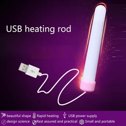 Smart Thermostat USB Heating Rod for Male Masturbator Cup Sex Dolls Drying Nursing Tool For Adults Anal Vagina Warmer Sex Shop