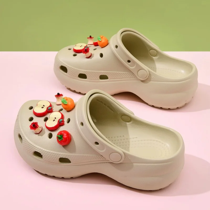 Summer JIBBITZ Apple Shoe Charms Diy Hole Shoes Detachable Accessories Advanced Fruit Best Xmas Party Gifts Favors