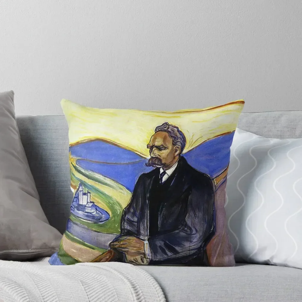 Friedrich Nietzsche Throw Pillow Pillow Cases Bed pillowcases Decorative Cover For Living Room Christmas Cushion For Home pillow