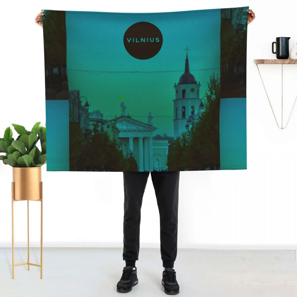 

Vilnius Lithuania Throw Blanket Lightweight Warm Blanket for Indoor Outdoor Use