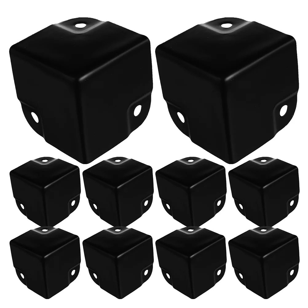 

12 Pcs Luggage Corner Protectors Wrap Angle Cabinet Speaker Guard Iron Decorative Edges Covers Desk Table