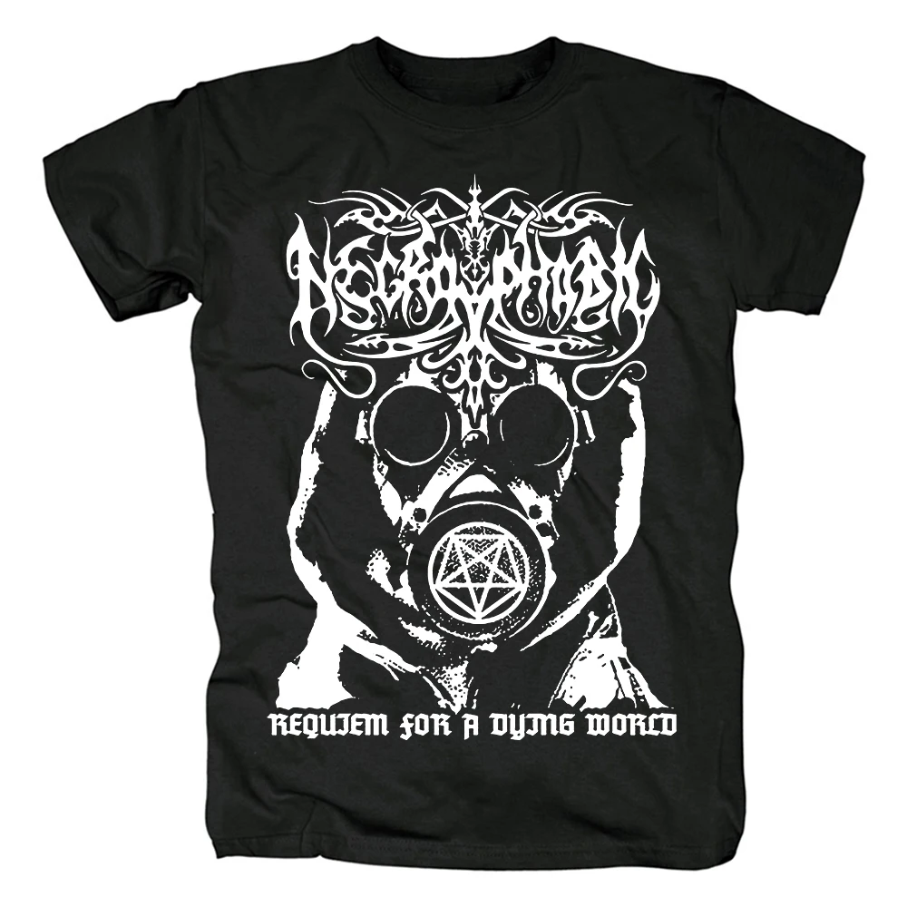 New Fashion Heavy Metal Necrophobic T Shirt Mens  Summer Tops Harajuku Streetwear Hip Hop O Neck Cotton T-Shirts