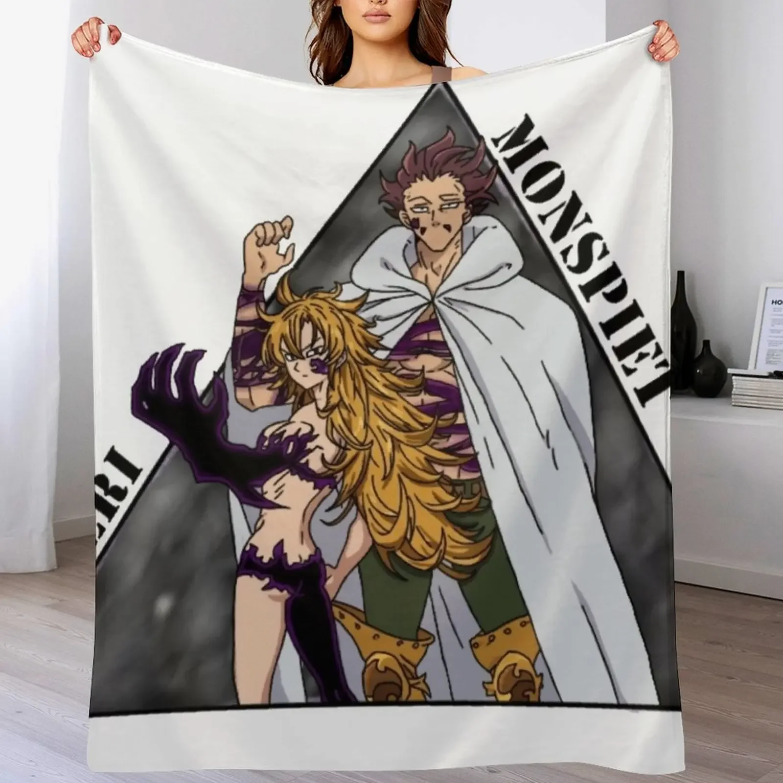 

Derieri and Monspiet - Nanatsu No Taizai Throw Blanket Giant Sofa Summer Stuffeds sofa bed Blankets
