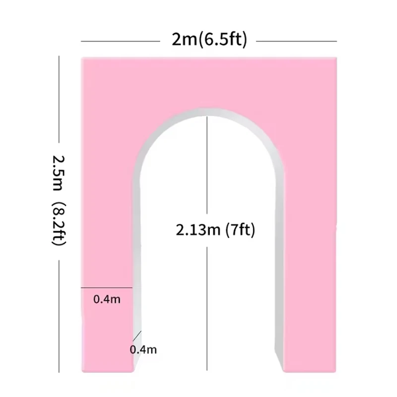 دعامة خلفية لقوس الزفاف من الألومنيوم ثلاثية الأبعاد قابلة للتخصيص لحفلات أعياد الميلاد ومجموعة إطارات قوس الزفاف القابلة للتعديل