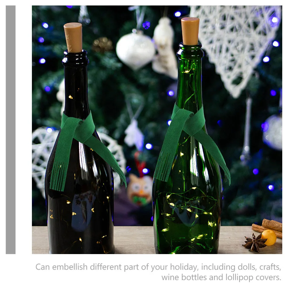 

1Set Mini Knitting Hat Scarf Set Safe Materials Supple Comfortable Long Lasting Use Christmas Decors Small Knitted Hats