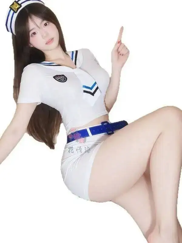 섹시한 대학 스타일 순수한 욕망 코스프레 매운 선원 유니폼 반바지 세트 짧은 소매 넥타이 정장 칼라 반바지 세트 매력적인 K27L