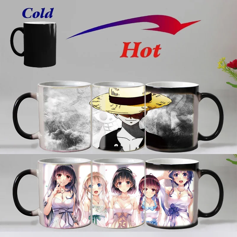 Magic Couple Mug Cheongsam Beauty Color Changing Mug Ceramic Coffee Cup Gift for Her Him Mugs Milk Cups Drinkware Tea Christmas