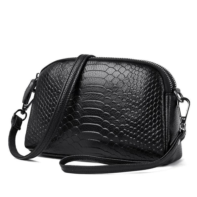 2024 Cross Border Dames Crossbody Tas Kleine Tas Nieuwe Enkele Schouder Messenger Bag Modieuze Lederen Lederen Handtas