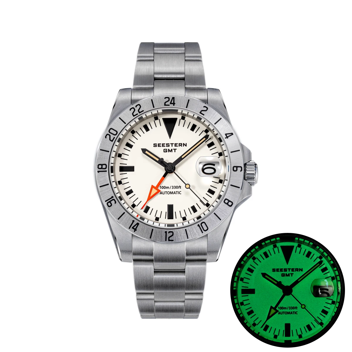 gmts様 Sugess Men Watch GMT Automatic NH34 Movement 100M Waterproof