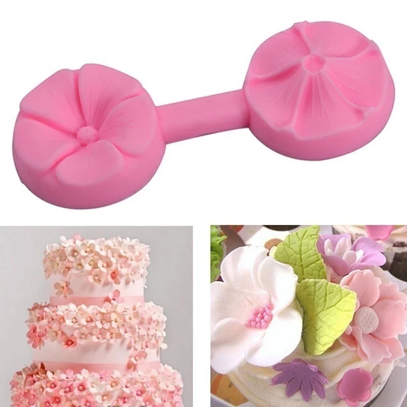 New Silicone 3D Rose Flower Fondant Cake Chocolate Sugar Cake Mould Mold Tools