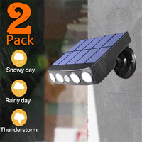 Powerful 4 LED Solar Security Lights Outdoor Decor Sensor Motion 3 Modes Street Waterproof Lamp Wall Night Work Light for Garden