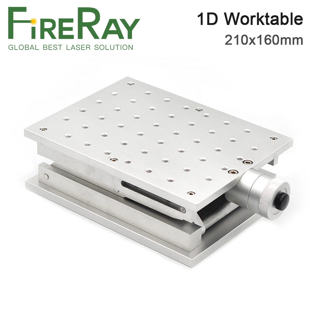 Fireray-モバイルテーブル,1軸の移動式ワークテーブル,160x210mmリフト範囲,70-180mm,レーザーマーキング用の便利な部品