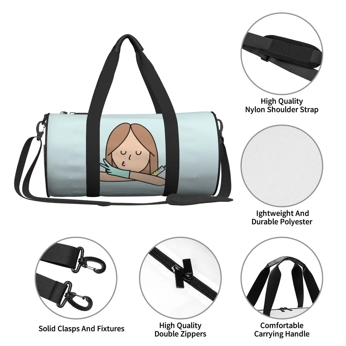 Mochila médica para homens e mulheres, Weekender Travel Bag, médico e enfermeira, sacos de esportes fitness para ginásio com bolso