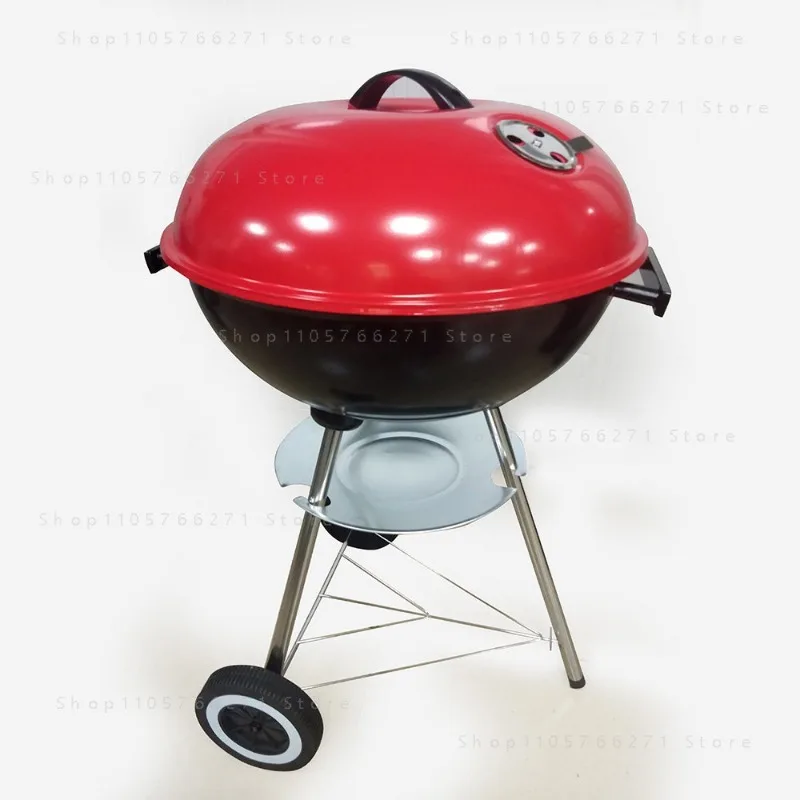 American Mobile Portable Stove with Wheels, Family Courtyard Outdoor Camping, Picnic, Braised Meat Grill, Stove