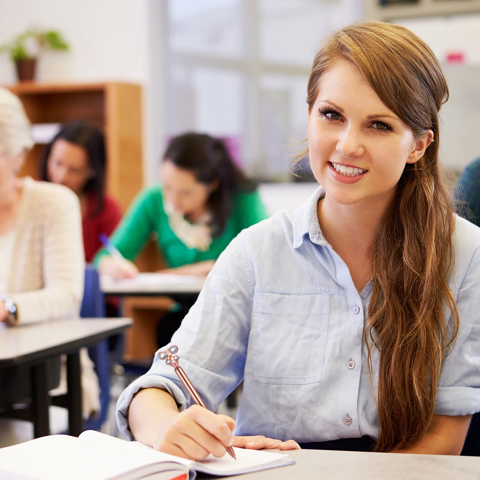 

3Pcs Metal Butterfly Ballpoint Pens Cute Student Writing Pens Smooth Non-Skid Comfortable Grip for School Office Home Stationery