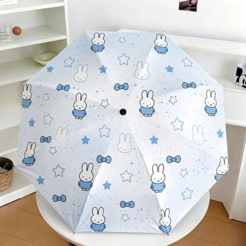 Miffy Kawaii Anime Korean Umbrella Fully Automatic Sun Umbrella Sun Protection Sunny or Rainy Dual Use Fold Fashion Exquisite view 2