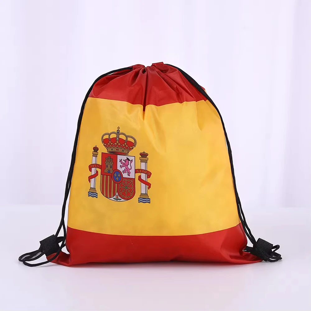 Flagnshow plain nylon Football Soccer Fans Spain Flags drawstring bag