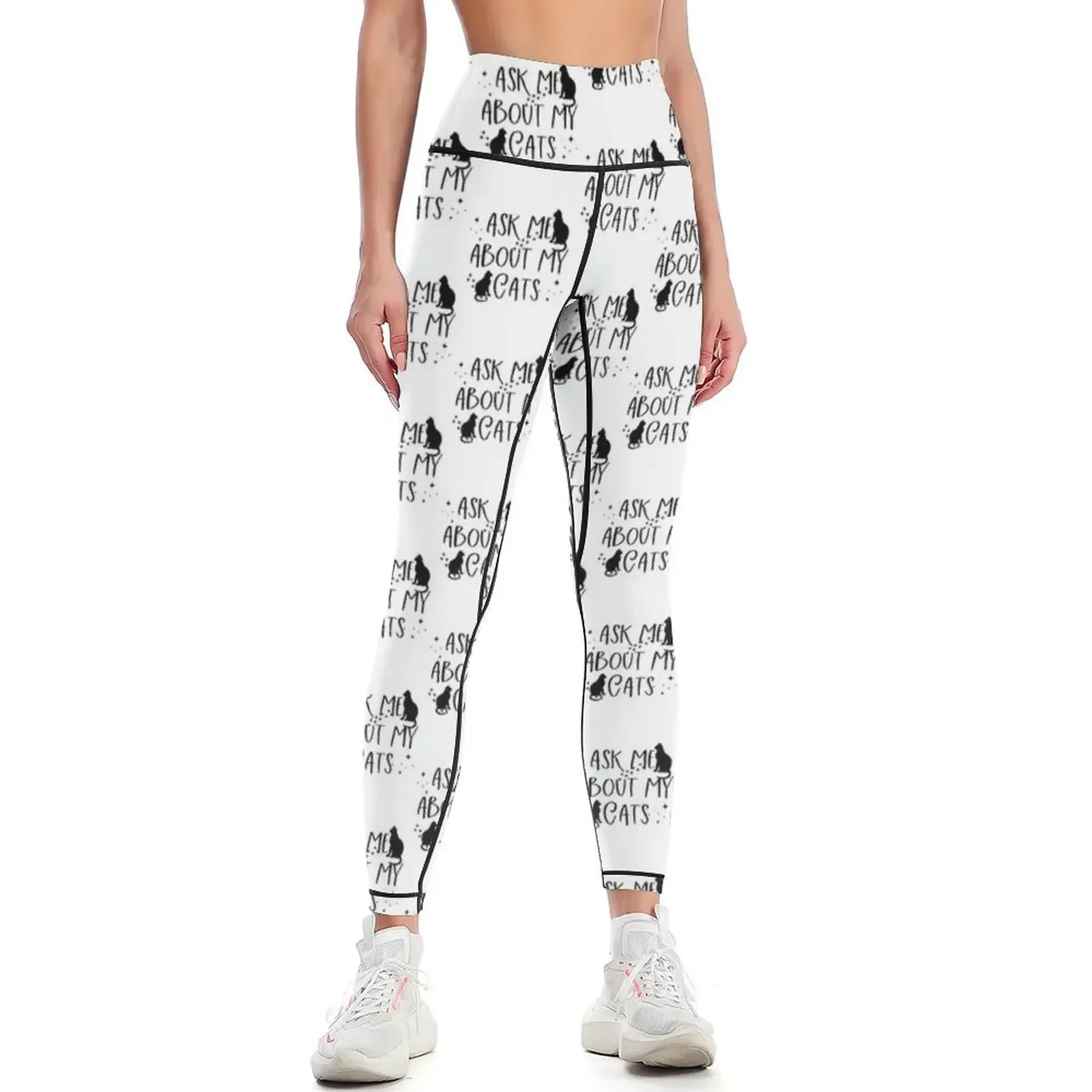 

Ask me about my cats Leggings flared sporty woman gym sportswear for gym gym clothing Womens Leggings