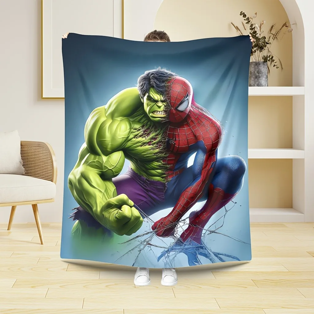 

1PC Spider-Man & Hulk Blanket ,Multifunctional blanket suitable for home, outdoor, travel, camping, nap cover blanket.