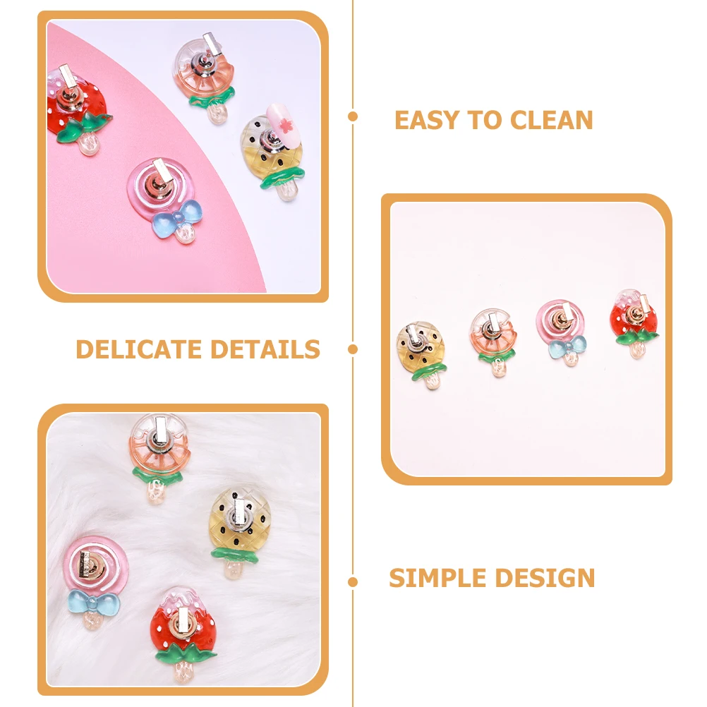 

4pcs Resin Manicure Practice Stands Nail Art Holders for Painting Press On Nails Portable Base Home Salon Supplies Fake Magnetic