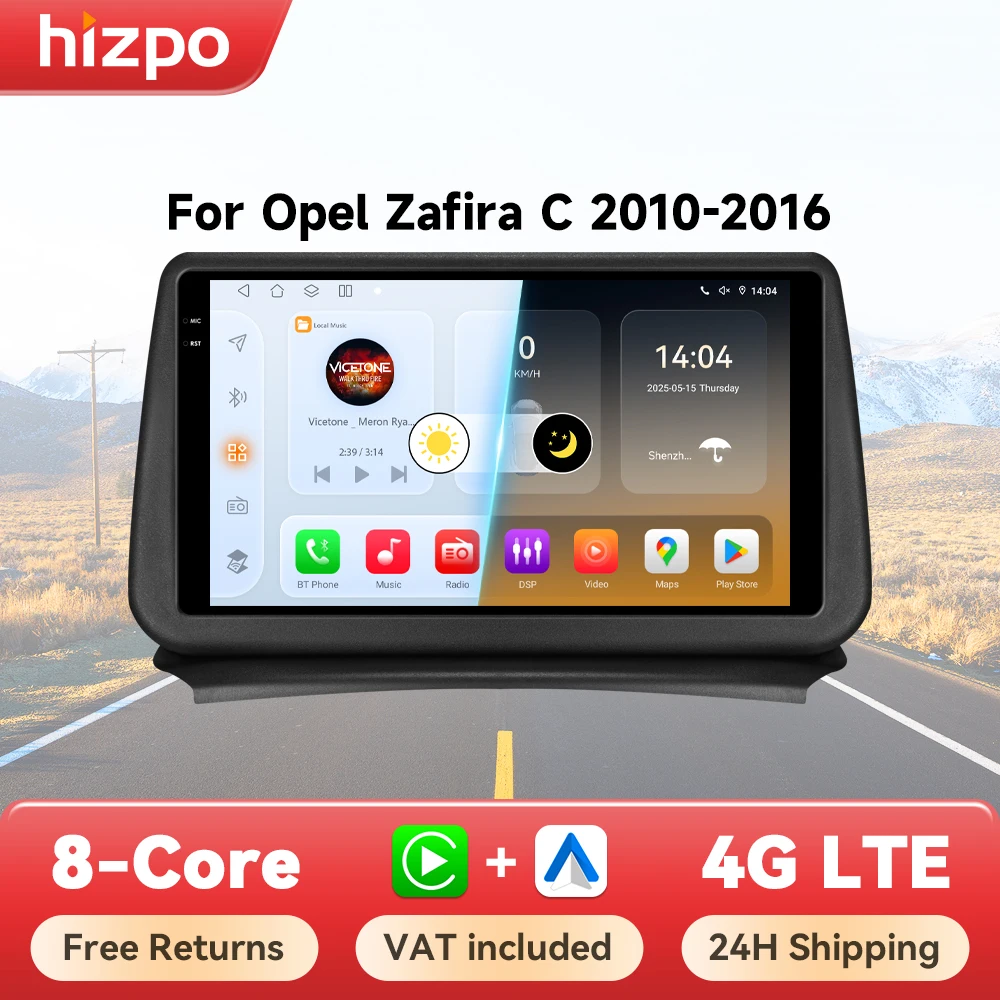 Hizpo Autoradio Multimedia Für Opel Zafira C 2010 2011 2012 2013 2014 2015 2016 Kabelloses CarPlay Android Auto Bluetooth DSP RDS