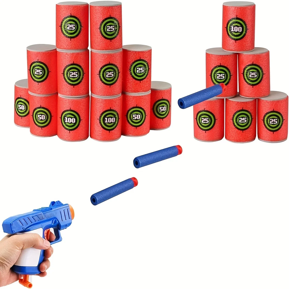 7.2 cm 200 pièces pour EVA balles souples fléchettes tête ronde recharge éponge fléchettes enfants enfants jouet pistolet balles pour EVA n-strike Blasters