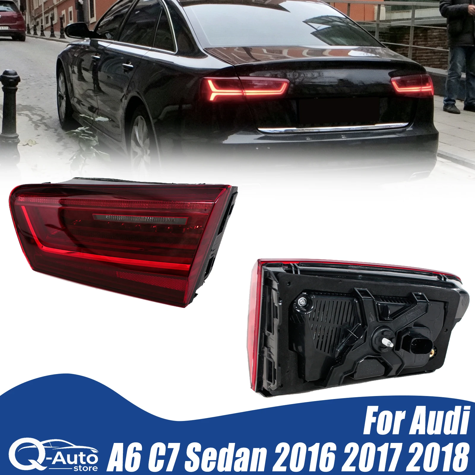 4G5945093E 4G5945094E Ensemble de feux arrière LED 7 broches avec feux stop et clignotants arrière pour Audi A6L C7 PA 2016 2017 2018