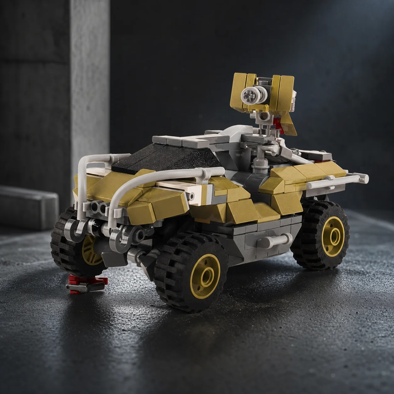 MOC Sci-Fi Military Vehicle Building Blocks Tactical Off-road Rover Bricks Model DIY Assembly Adult Collector Hobby Gift
