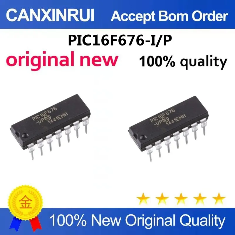 New single-chip microcomputer PIC16F676-I/P PIC16F676 direct plug-in DIP14 quality assurance direct shooting