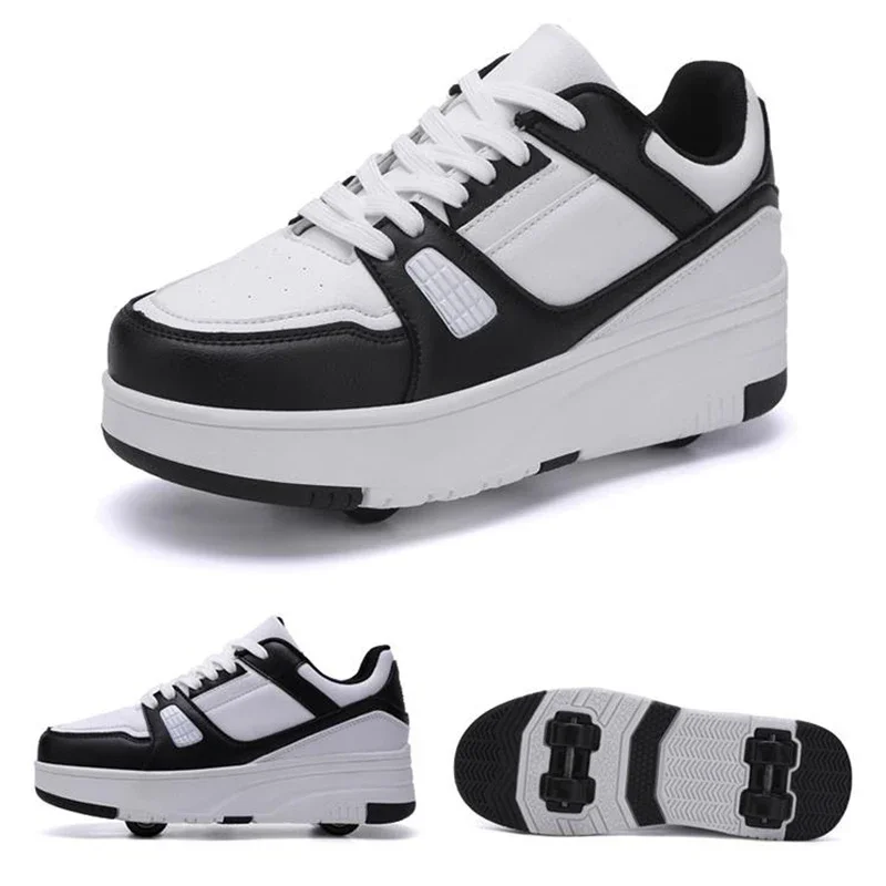 Zapatos de patín de ruedas para niños, zapatillas de deporte de 4 ruedas, botas ultraligeras, juguete deportivo informal, size29-40