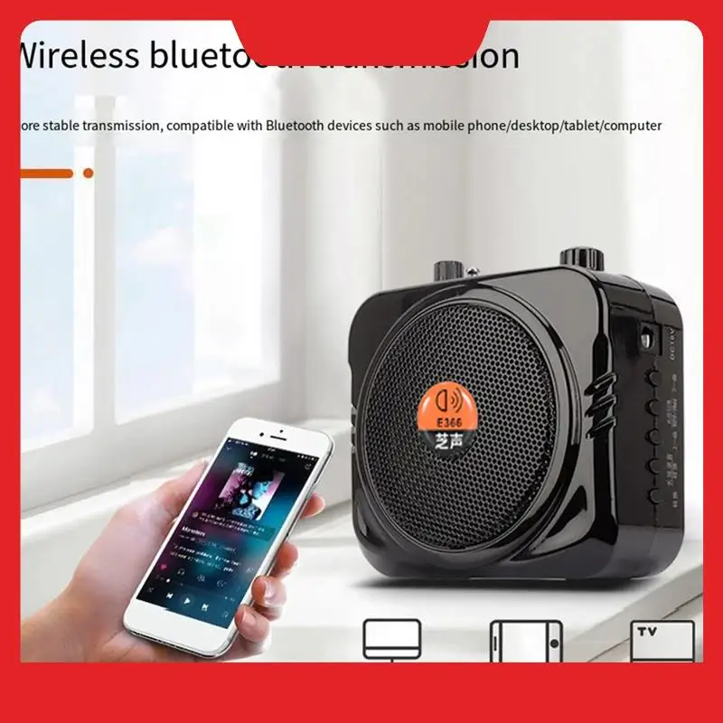 2.4G Wireless Microphone Bluetooth Speaker Teacher's Classroom Amplifier Speaker Tour Guide's Amplifier TF Card EU PLUG