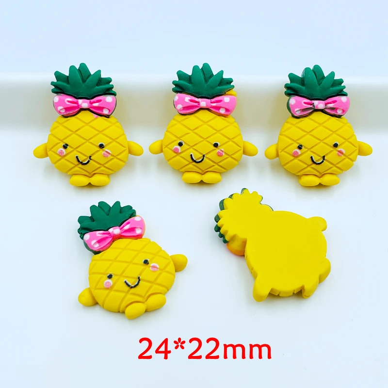 10 Pcs New Cute Resin Cartoon Fruits Flat Back Cabochon Scrapbook Kawaii DIY Embellishments Charm Decorate Accessories D46