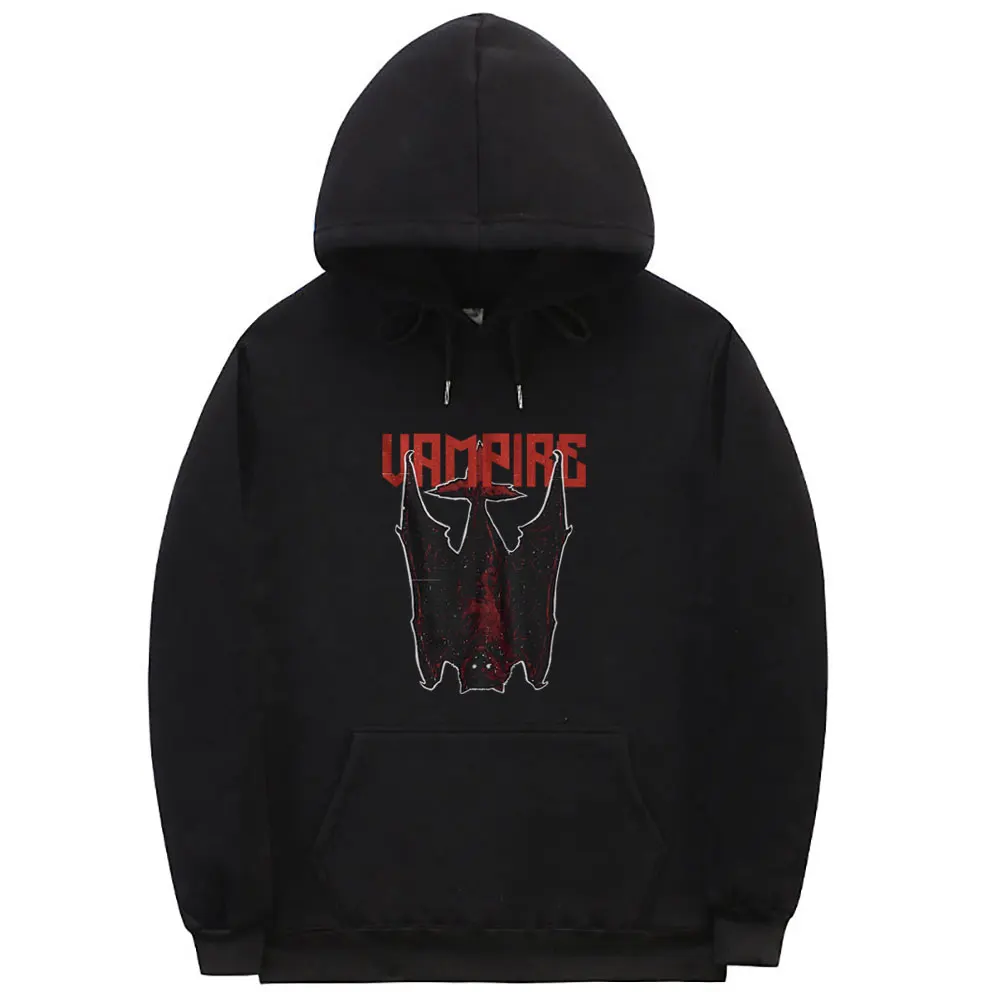 Vampire Bat Gothic Vintage Graphic Hoodie Men Women Emo Apparel Rock Punk Sweatshirt Unsiex Cotton Oversized Pullover Hoodies