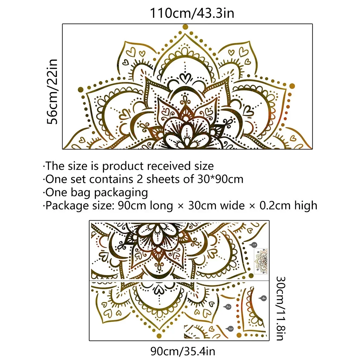 Lotus Flower Wall Sticker PVC For Wall Furniture Tile Mirror Window Home Decoration Yoga Studio Decals 30*60 Cm 2026 Christmas