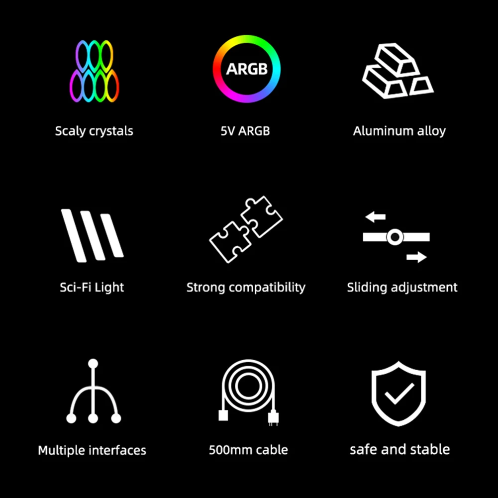 Wspornik karty graficznej ARGB uchwyt do stojaka wideo poziomy uchwyt ze stopu aluminium GPU regulowany Jack pulpit PC Case akcesoria