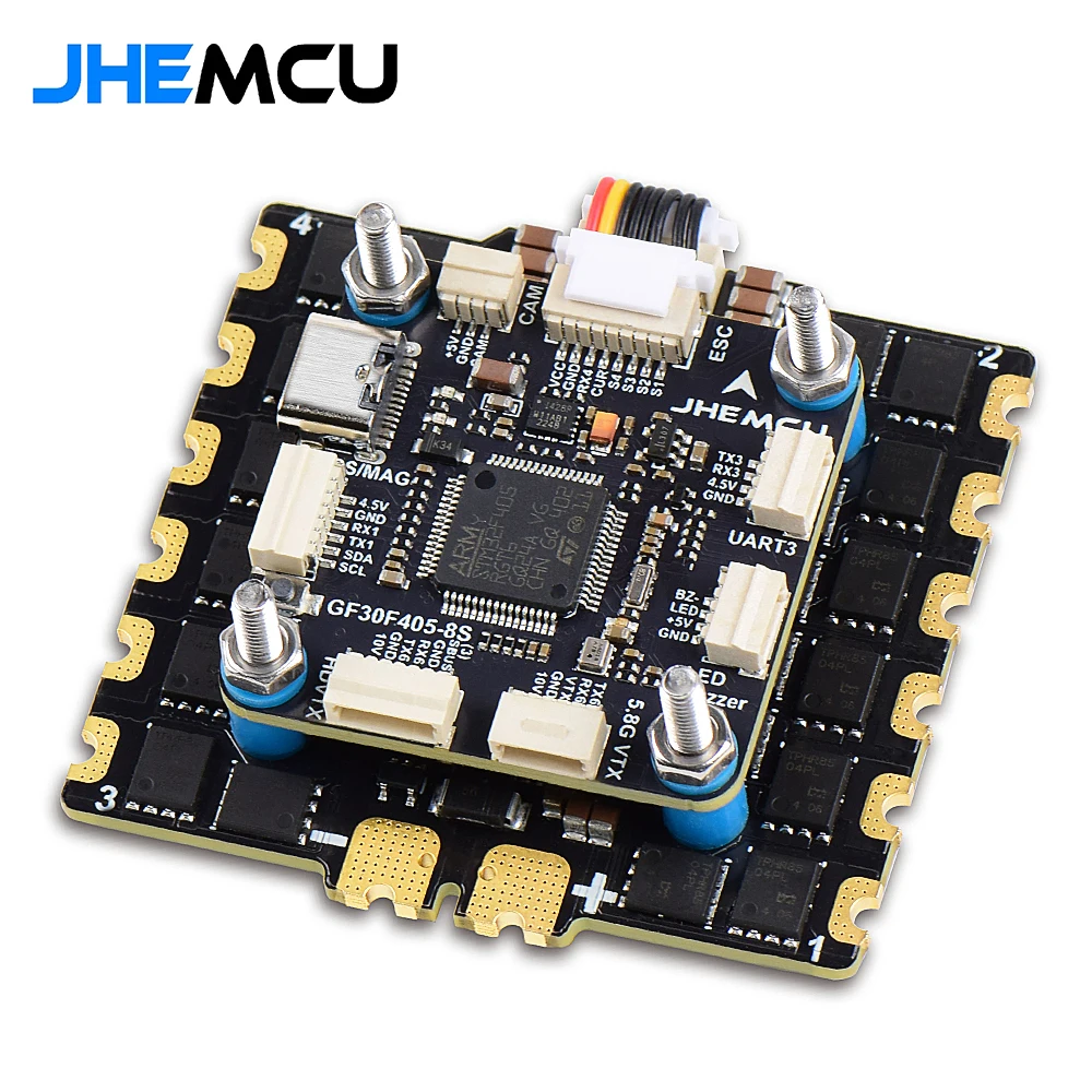 JHEMCU-Contrôleur de vol pour importateur FPV longue portée, ICSafe2688P, 90A, 110A ESC, 3-8S, signal d'entrée Lipo, Dshot, 30.5mm x 4mm