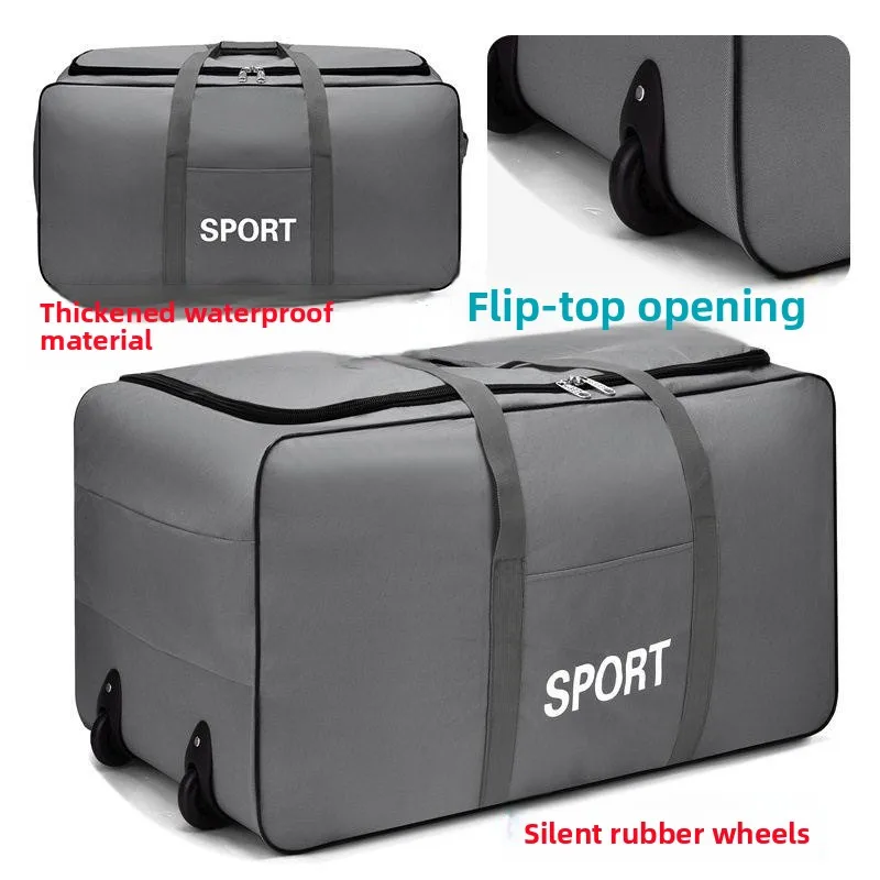 Oxford Cloth Moving Bag with Wheels Large Capacity Travel Bag for Men And Women Clothes Packing Bag Super Size Moving Helper