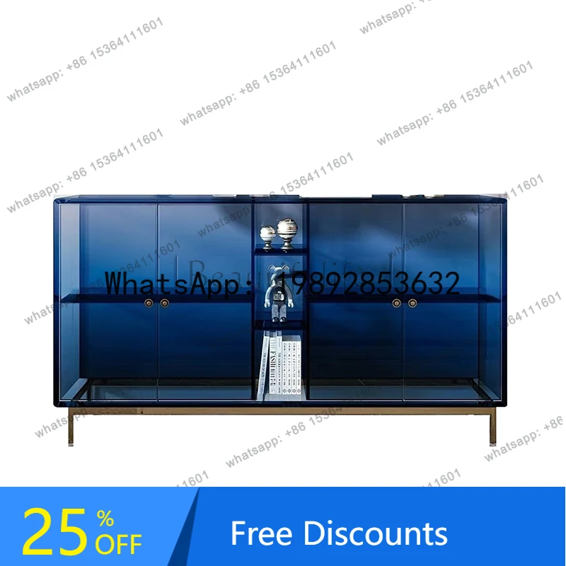 HH Acrylic gradual change dining side cabinet light luxury high-end living room tea cabinet shelf entrance cabinet