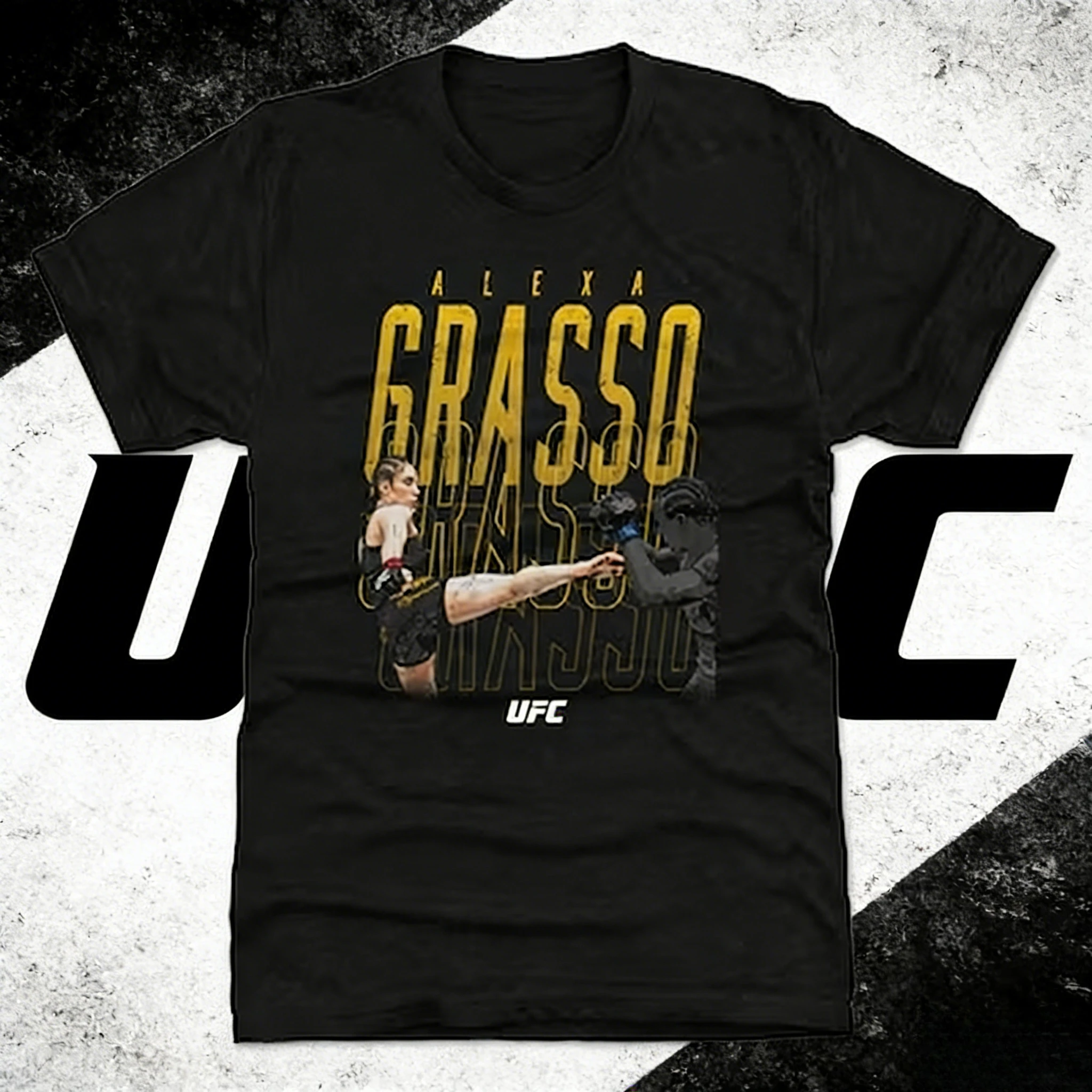 

UFC Player Alexa Grasso Theme 2026 Summer Pure Cotton Loose Casual Fashion Oversized T-shirt Suitable for Both Men and Women