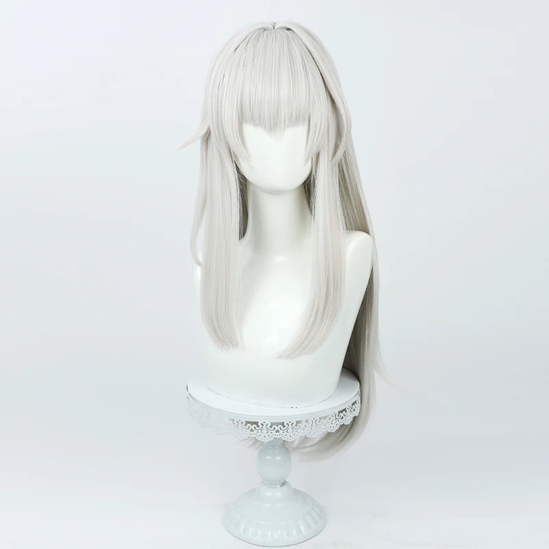 أنيمي هونكاي ستار السكك الحديدية كلارا كوس شعر مستعار تأثيري هالوين كرنفال الدعائم الطرف الشعر الاصطناعية ألياف مقاومة للحرارة + غطاء شعر مستعار #2