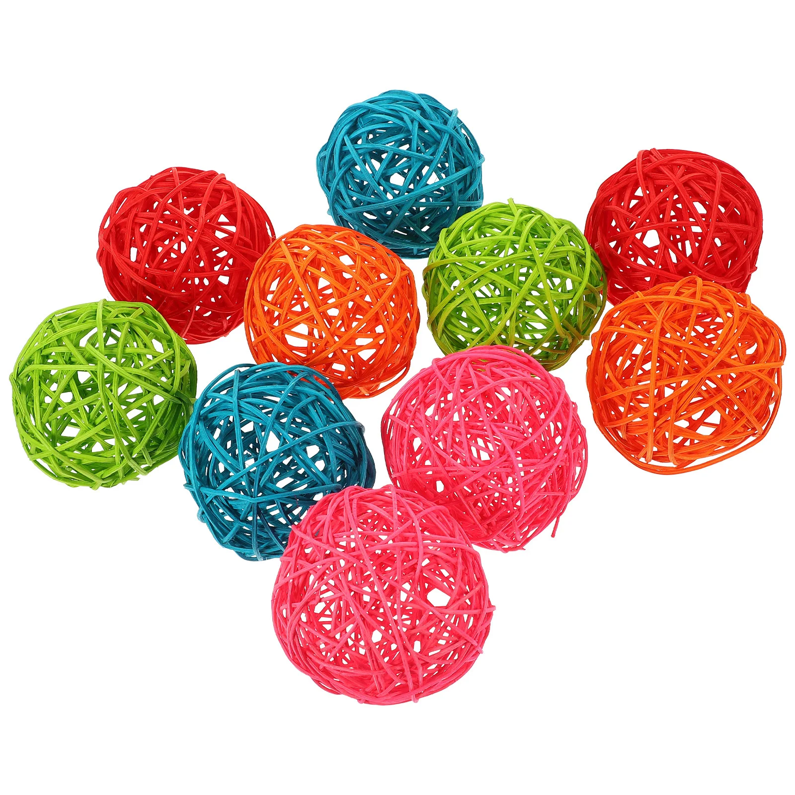 

10Pcs Xmas Woven Rattan Balls Pendant Decorative Spheres for Bowl Fillers Home Crafts Wicker Balls Rattan Ball Pendant