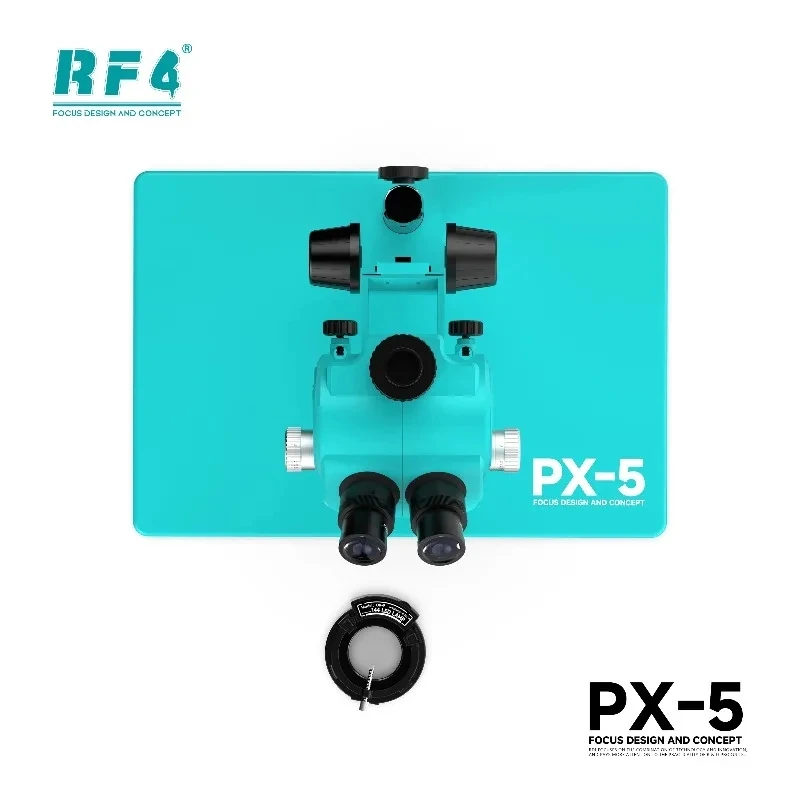 

RF4 PX-5 Trinocular Stereo Microscope Continuous Zoom Range of 7X To 50X HD Camera Tools Fo Phones PCB Electronic Repair
